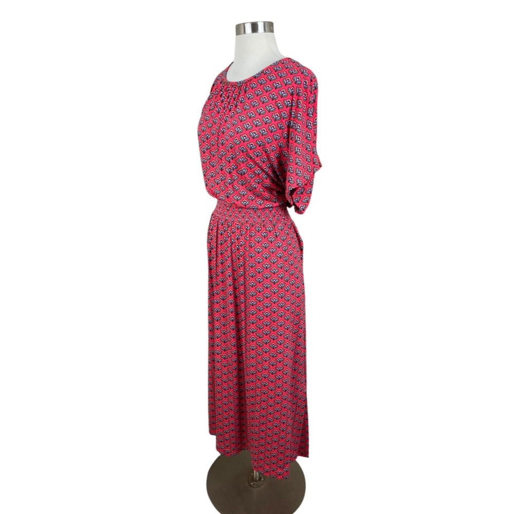 Boden Jersey Midi Highland Dress Floral Size US 16/18 Comfort Knit Pockets - Picture 2 of 4